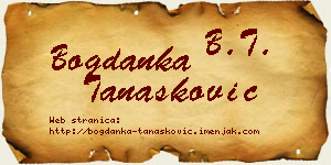 Bogdanka Tanasković vizit kartica